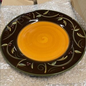 Demdaco Chocolate Berries Dinner Plate